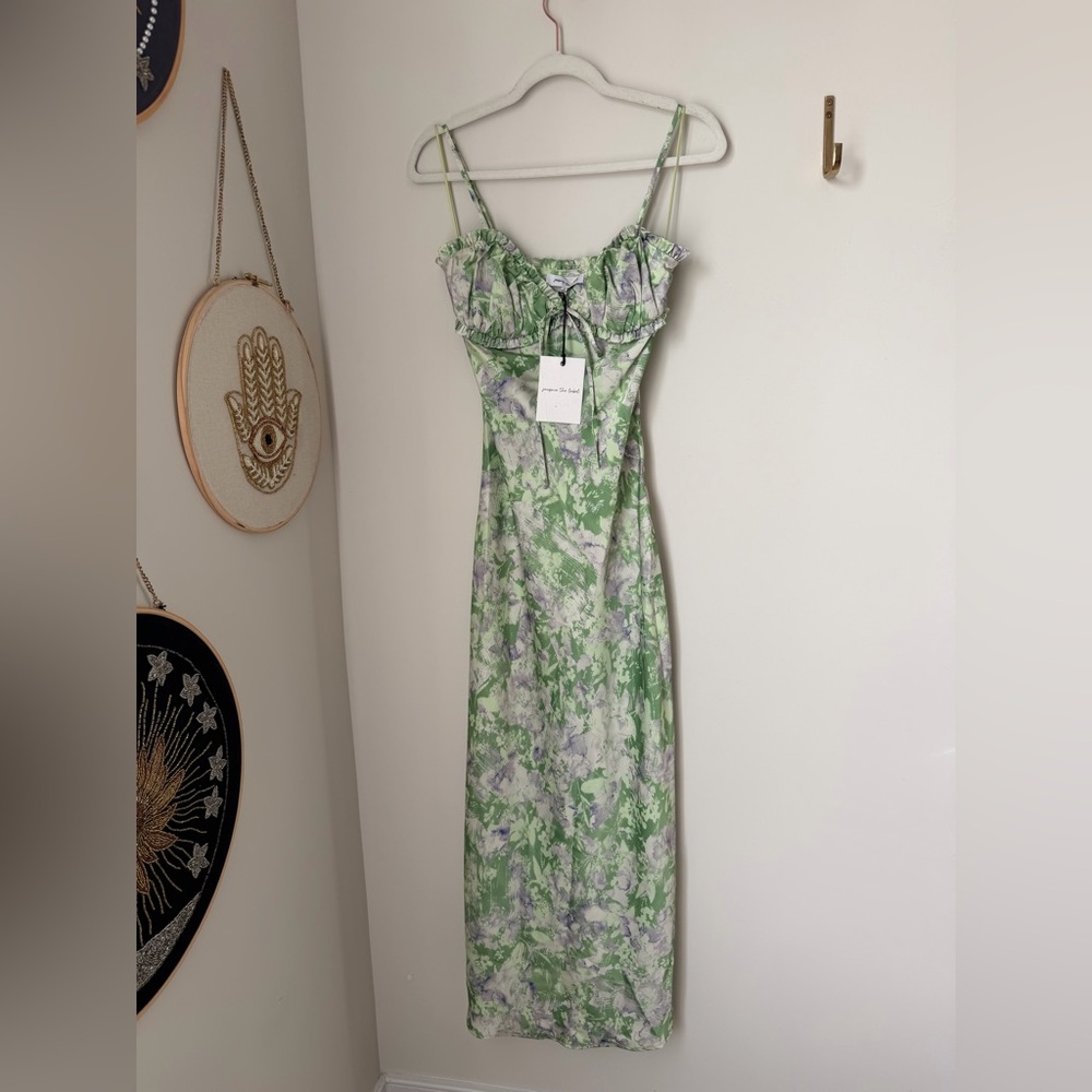 Viral Jacquie the label Floral Green Maxi Dress